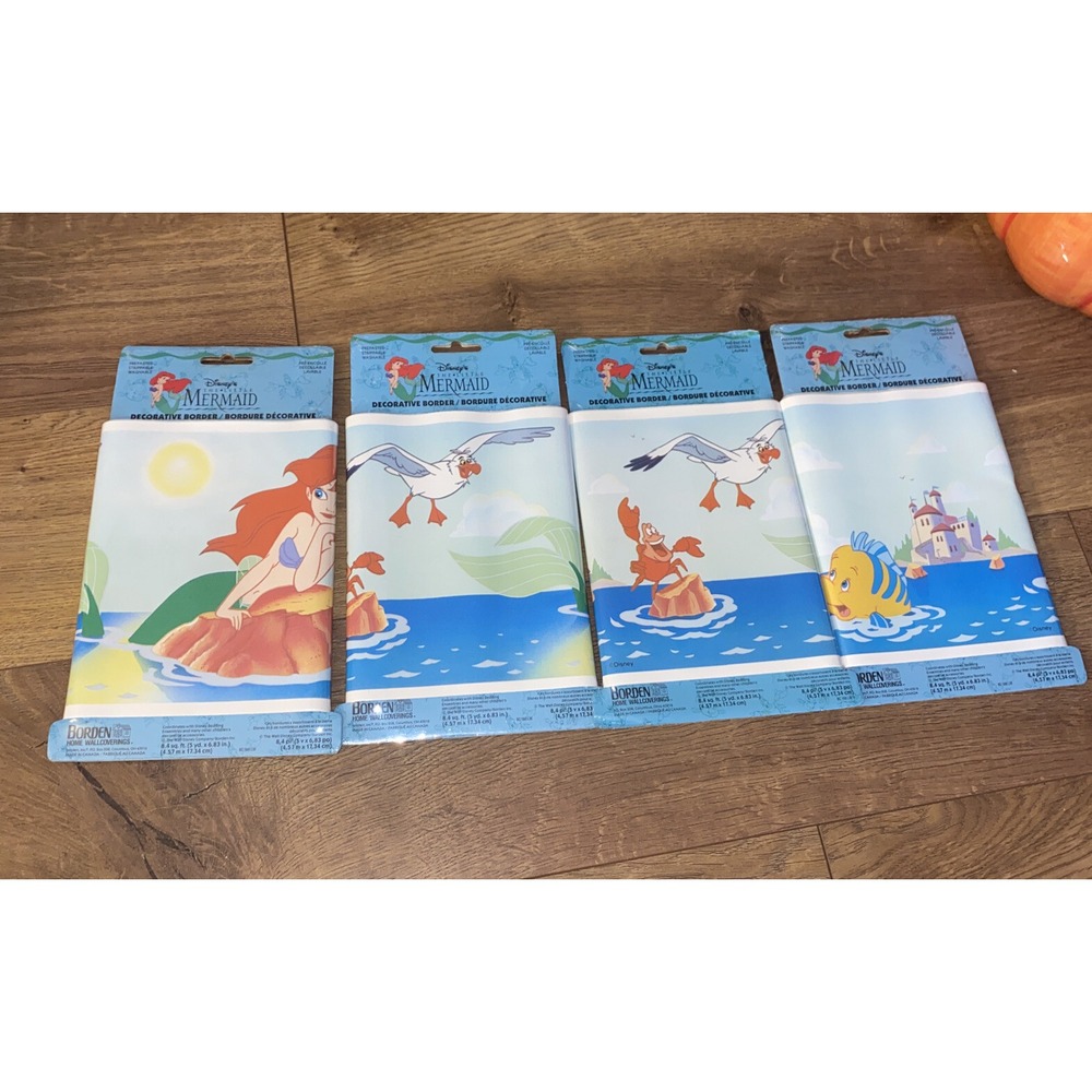 4x Disney's The Little Mermaid Borden Home Decorative Wall Border Wall-covering